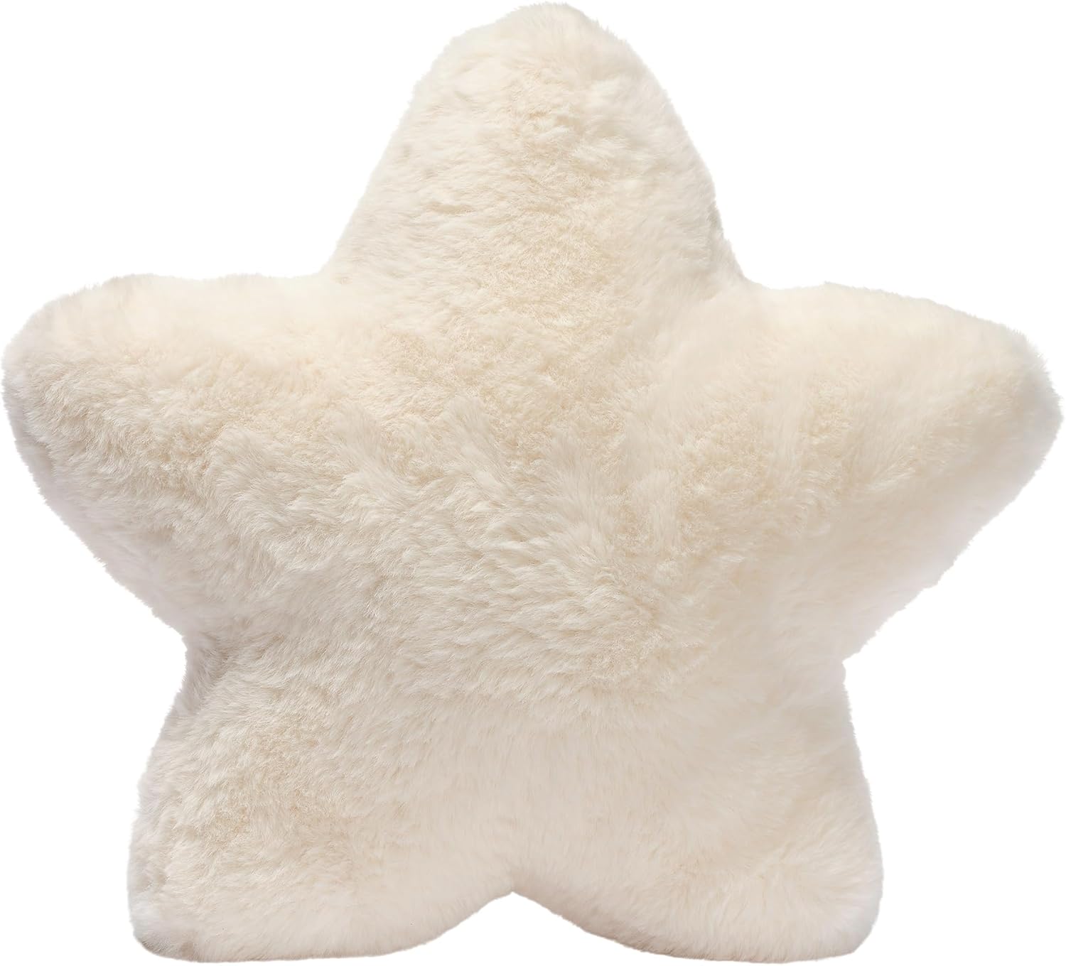 Lambs & Ivy Star Pillow Plush - Ultra suave blanco cremoso
