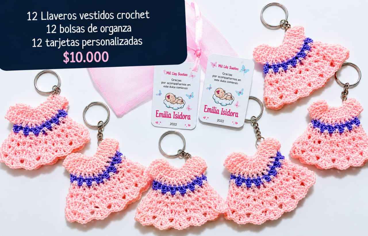 Llaveros vestidos Crochet